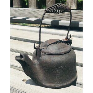Antique Wagner Ware Cast Iron Tea Kettle Child's Toy Salesman Sample Sidney O